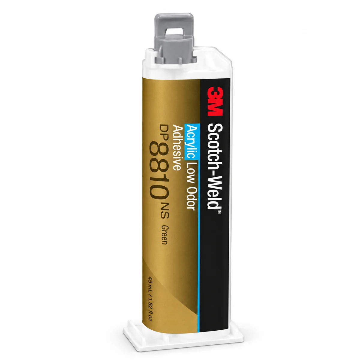 3M SCOTCH-WELD DP8810NS ADHESIVO ACRÍLICO DE BAJO OLOR VERDE | 7100097574 | 45 ML Cartucho Duo-Pak de 45 ml del adhesivo acrílico de bajo olor 3M Scotch-Weld DP8810NS verde