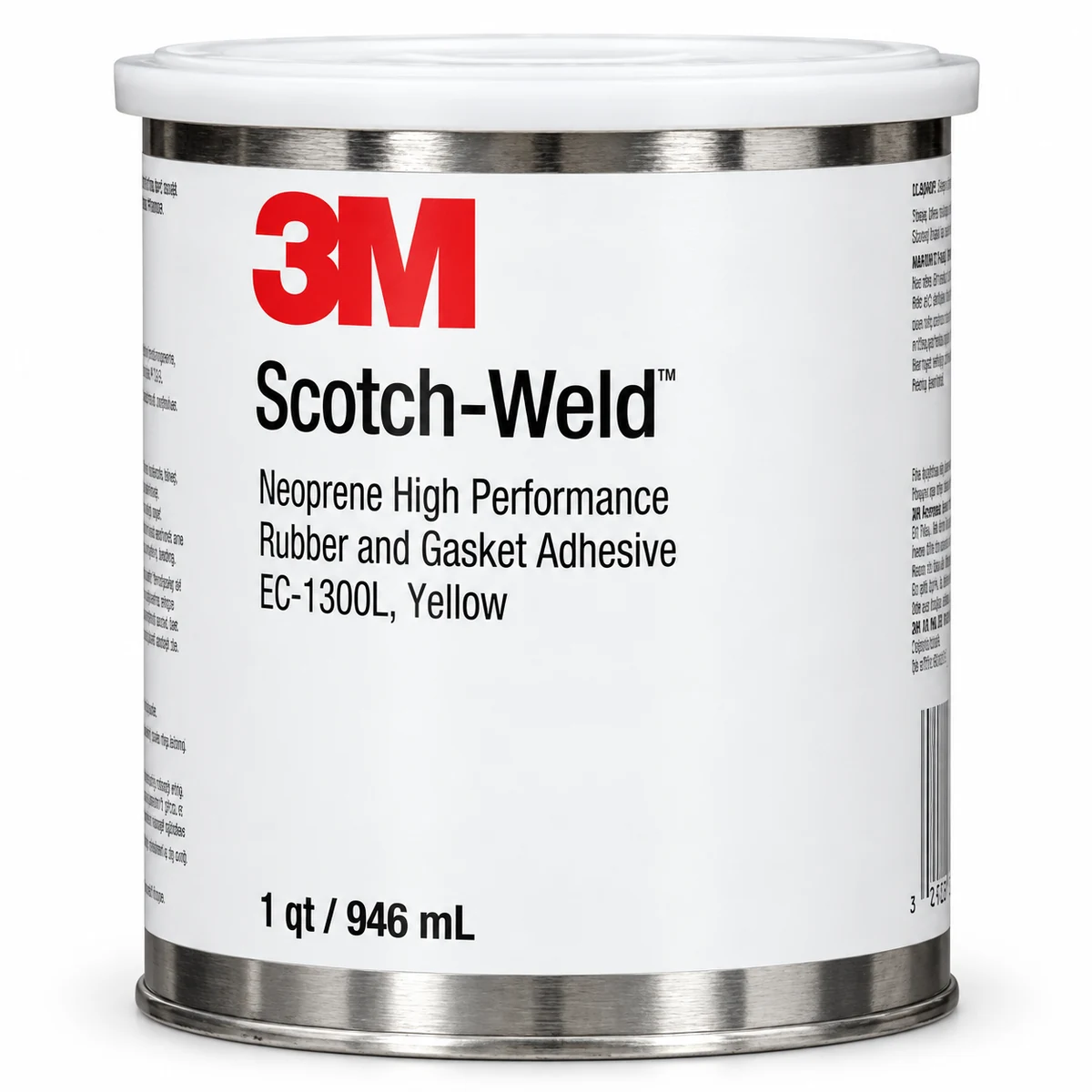 3M NEOPRENE HIGH PERFORMANCE EC-1300L YELLOW | 7000000806 | 946 ML Lata de 946 ml del adhesivo de contacto de neopreno 3M Scotch-Weld EC-1300L amarillo