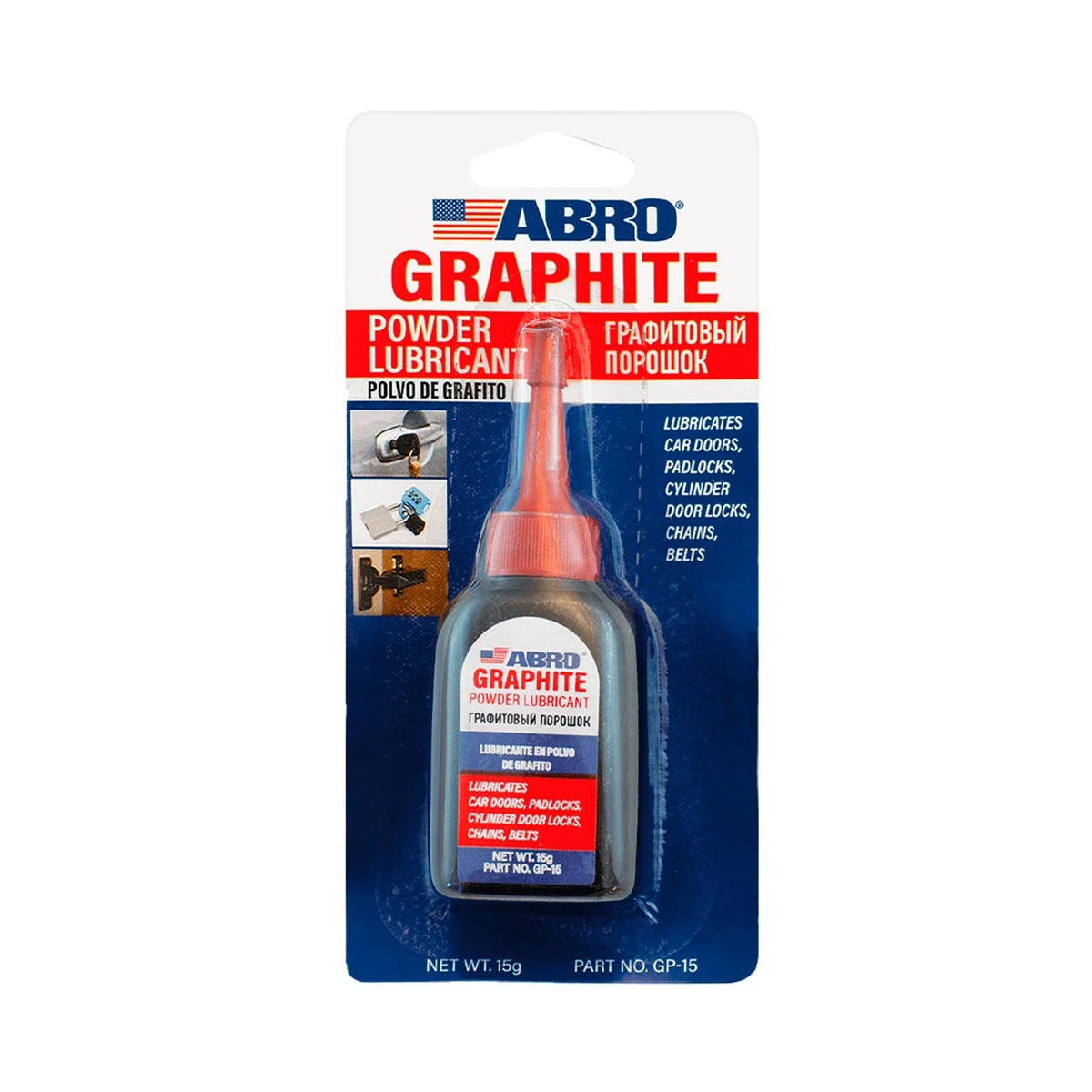 ABRO LUBRICANTE DE GRAFITO EN POLVO | GP-15 | 15 G