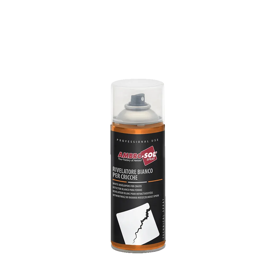 Aerosol Ambro-Sol detector blanco para grietas revelador W500 de 400 ml, paso 3 del kit de tintas penetrantes