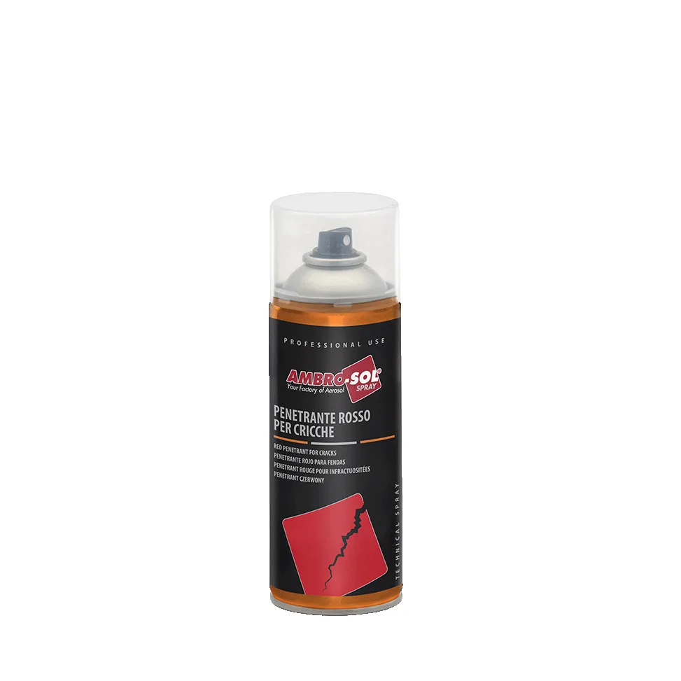 Aerosol Ambro-Sol penetrante rojo para grietas W501 de 400 ml, paso 2 del kit de tintas penetrantes