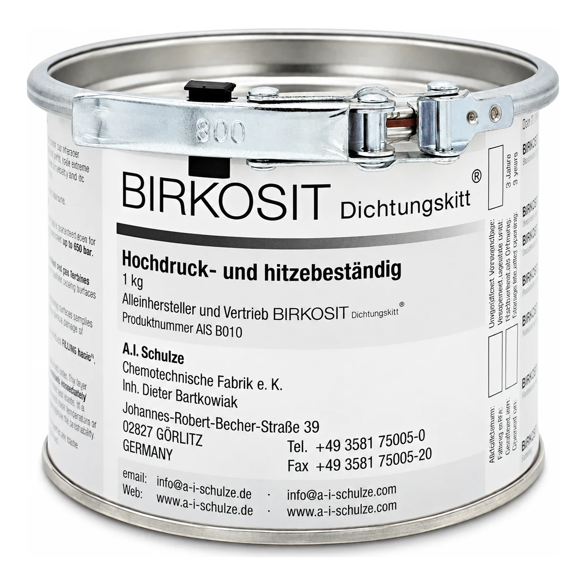 BIRKOSIT DICHTUNGSKITT COMPUESTO SELLANTE PARA ALTA TEMPERATURA Y PRESIÓN | AIS B010 | 1 KG
