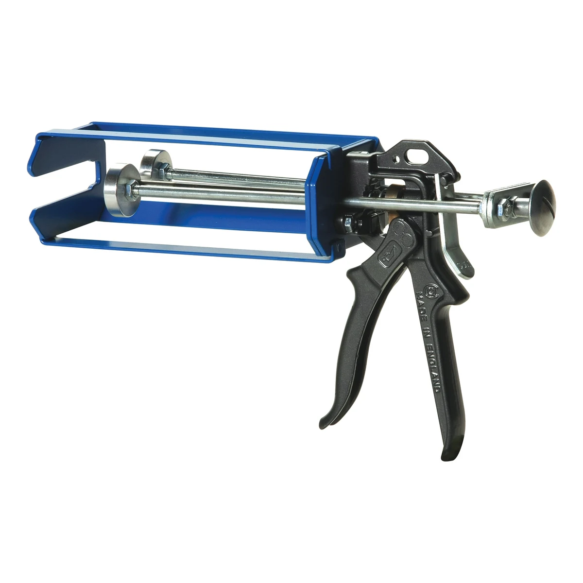 Aplicador manual COX VBM 400X MR para cartuchos dobles de 400 ml, bastidor azul y mango negro