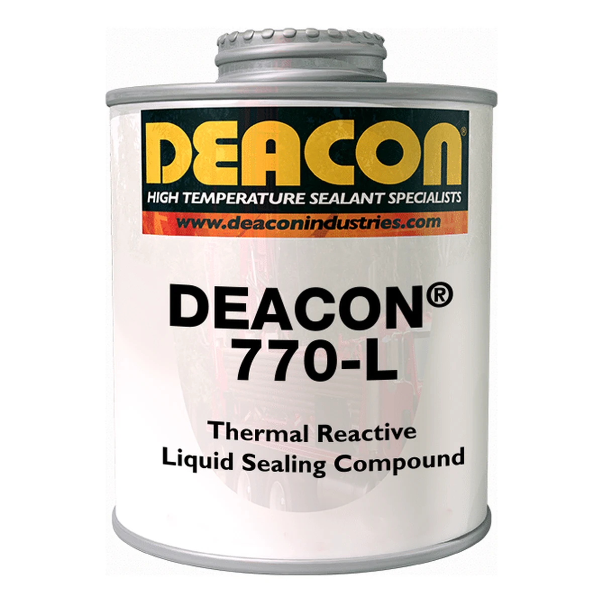 Lata de 16 oz con brocha de Deacon 770-L, compuesto sellador líquido termorreactivo de alta temperatura