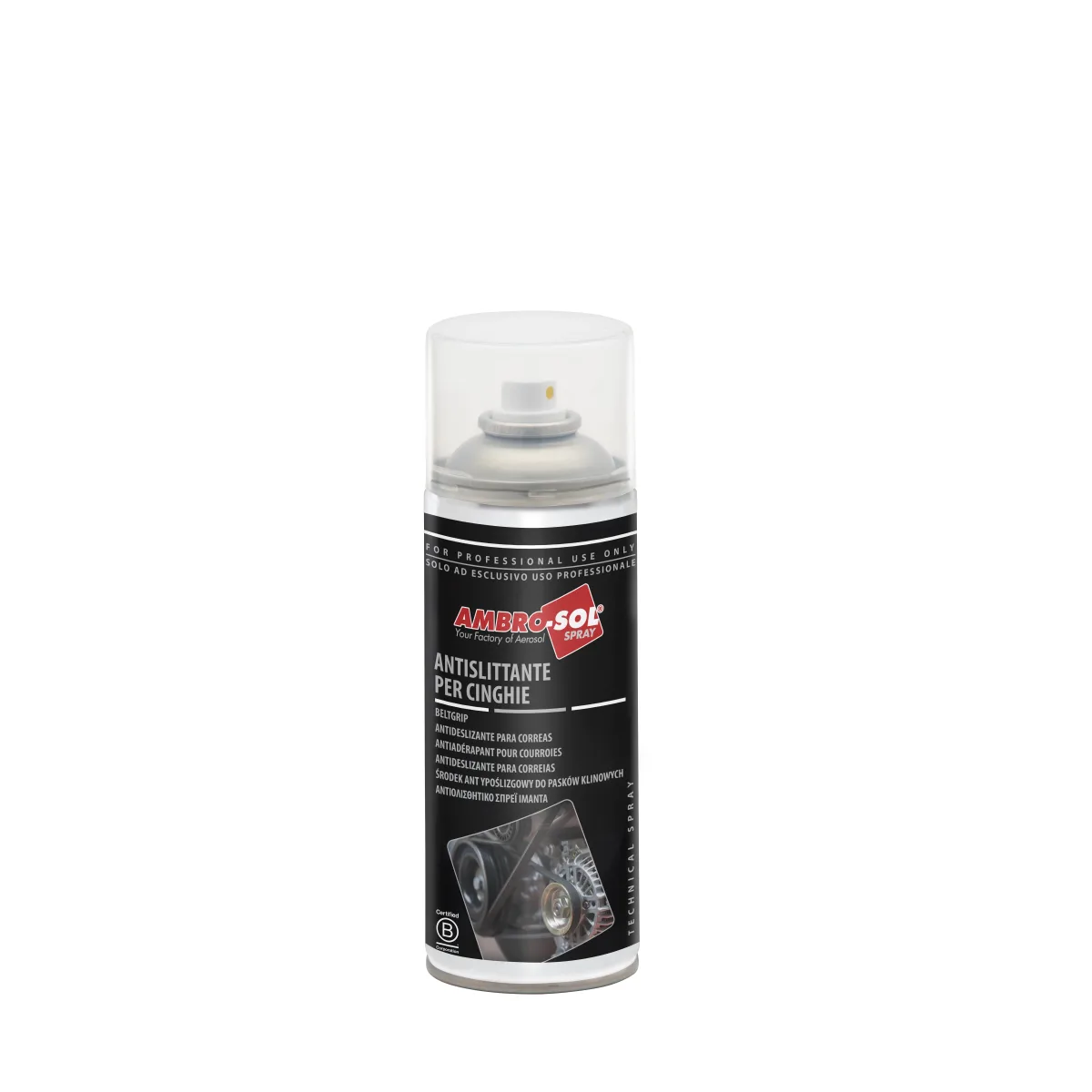 Aerosol Ambro-Sol antideslizante para correas y fajas belt dressing I255 de 400 ml