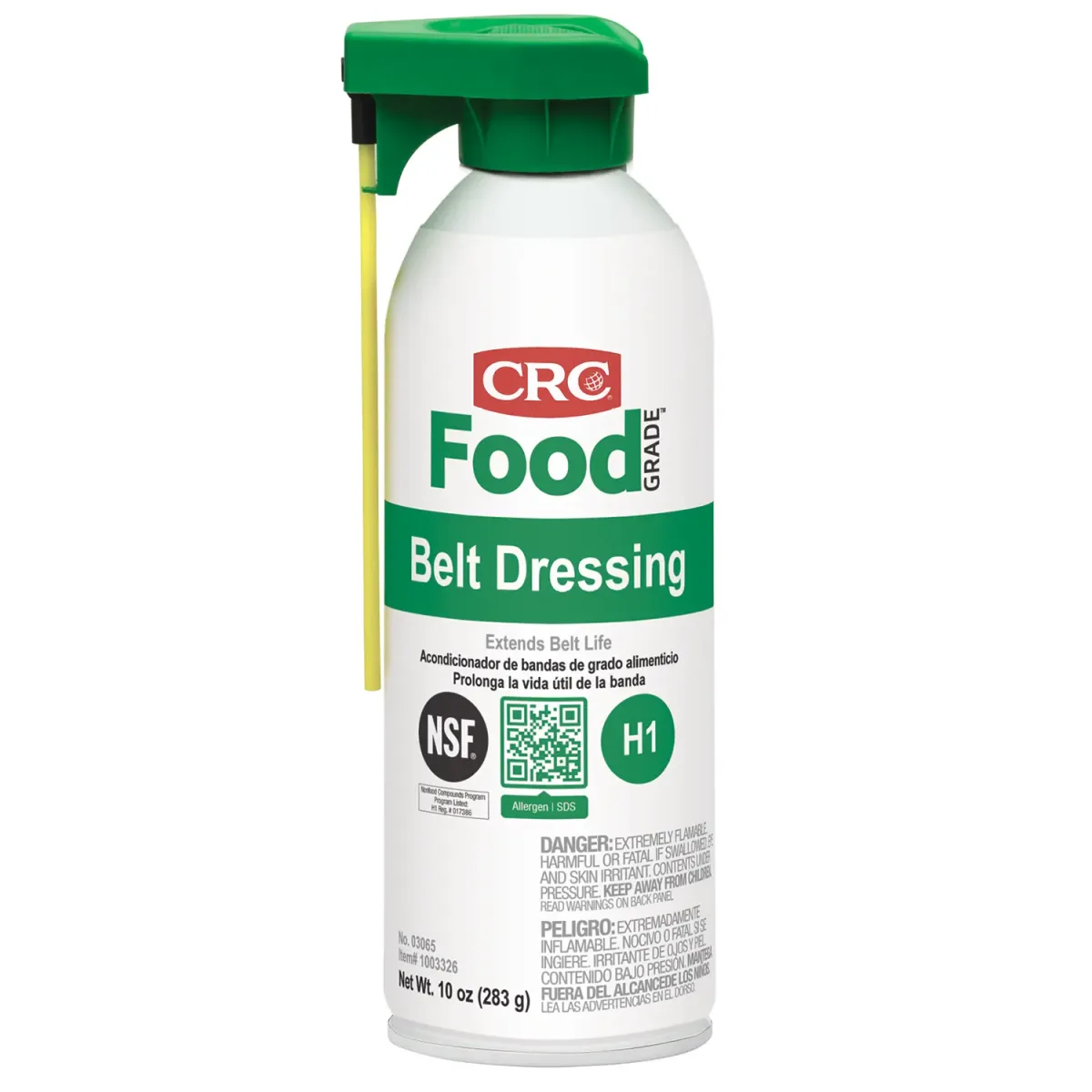 CRC ANTIDESLIZANTE DE CORREAS, FAJAS Y BANDAS DE GRADO ALIMENTICIO | 03065 | 10 OZ