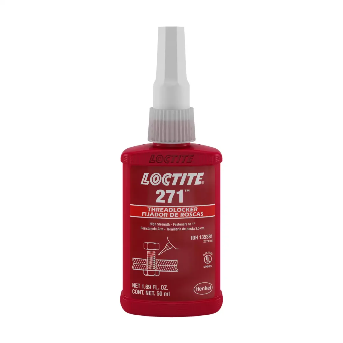 LOCTITE 271 TRABADOR DE ROSCA ROJO | 27131 | IDH 135381 | 50 ML