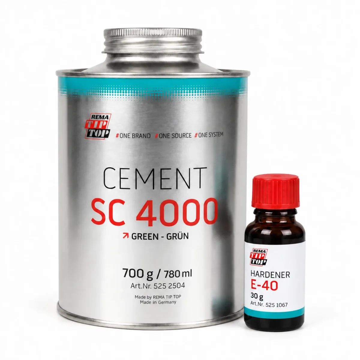 REMA TIP TOP KIT CEMENT SC-4000 (700 G) + HARDENER E40 GREEN (30 G) | 525 2504 / 525 1067