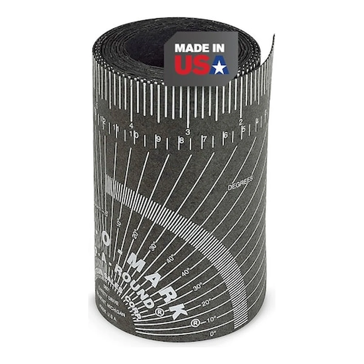 JACKSON SAFETY WRAP-A-ROUND CINTA PARA TRAZAR TUBERÍA DE 3" A 10" | 14753 | 6 FT Rollo de la cinta Wrap-A-Round Jackson Safety 14753, negra con escala y tabla de tangentes impresas