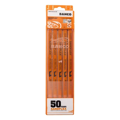 BAHCO HOJA DE SIERRA SANDFLEX BIMETÁLICA 24 DIENTES 12" X 1/2" | 3906-300-24-100 | PAQUETE DE 10 HOJAS