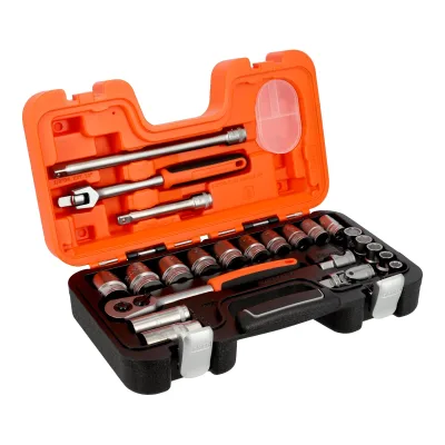 BAHCO SET DE DADOS HEXAGONALES Y ACCESORIOS DE ENCASTRE DE 1/2” EN PULGADAS 24P | S240AF