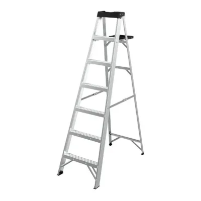 C&A PRO ESCALERA DE TIJERA DE ALUMINIO 7 PELDAÑOS CON BANDEJA 175 KG | 1700106200608