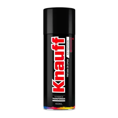 KNAUFF PINTURA EN SPRAY NEGRO MATE ALTA TEMPERATURA | #1600 | 400 ML
