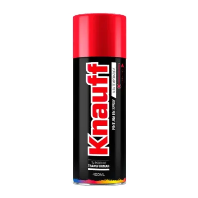 KNAUFF PINTURA EN SPRAY ROJO BRILLANTE ALTA TEMPERATURA | #1603 | 400 ML