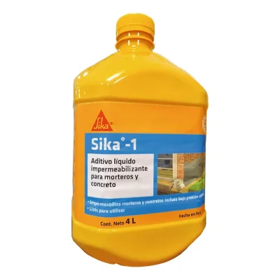 SIKA SIKA-1 ADITIVO IMPERMEABILIZANTE PARA MORTERO Y CONCRETO | 4 L