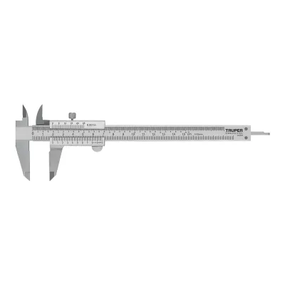 TRUPER CALIBRADOR VERNIER ANALÓGICO 6" DE ACERO INOXIDABLE | 14394