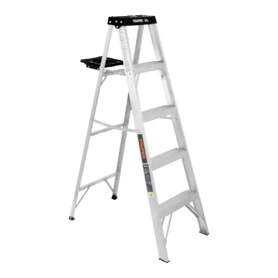TRUPER ESCALERA DE TIJERA DE ALUMINIO 4 PELDAÑOS CON BANDEJA TIPO III 150 KG | 16742