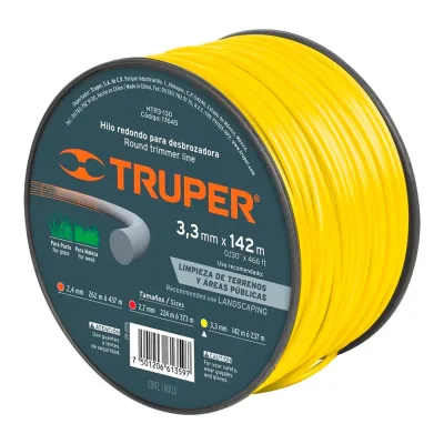 TRUPER HILO REDONDO PARA DESBROZADORA 3.3 MM X 142 M | 17645