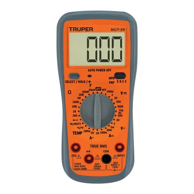 TRUPER MULTÍMETRO DIGITAL TRUE RMS 750 V CON TERMOPAR | 10402
