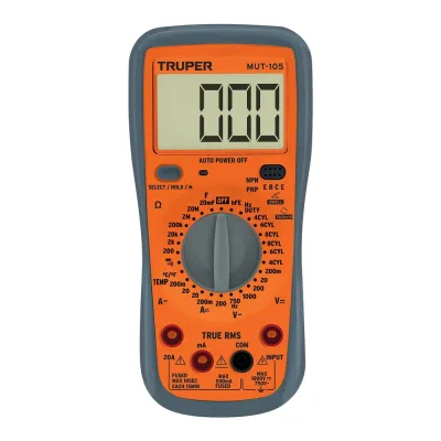 TRUPER MUT-105 MULTÍMETRO DIGITAL AUTOMOTRIZ TRUE RMS | 10403
