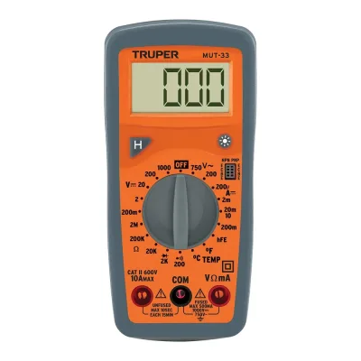 TRUPER MUT-33 MULTÍMETRO DIGITAL BÁSICO 750 V | 10401
