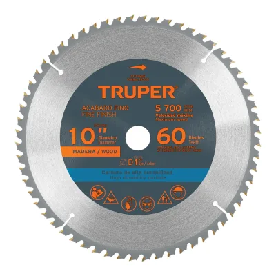 TRUPER ST-1060E DISCO DE SIERRA CIRCULAR 10" 60 DIENTES PARA MADERA | 18308