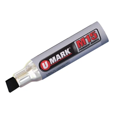 U-MARK M15 MARCADOR PERMANENTE JUMBO PUNTA BISELADA NEGRO | 11501 | 22 ML
