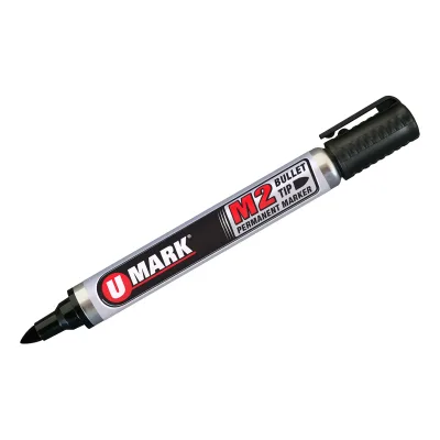 U-MARK M2 MARCADOR PERMANENTE PUNTA REDONDA NEGRO | 10560 | 8 ML