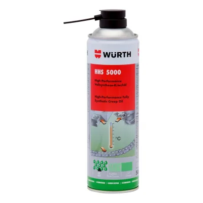 WURTH HHS 5000 GRASA LÍQUIDA SINTÉTICA CON PTFE EN SPRAY | 10893 106 3 | 500 ML