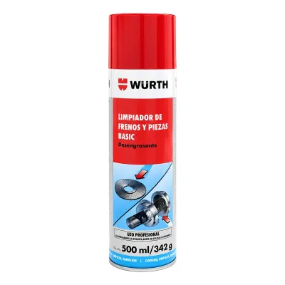 WURTH LIMPIADOR DE FRENOS Y PIEZAS BASIC DESENGRASANTE EN AEROSOL | 00890 108 011 | 500 ML