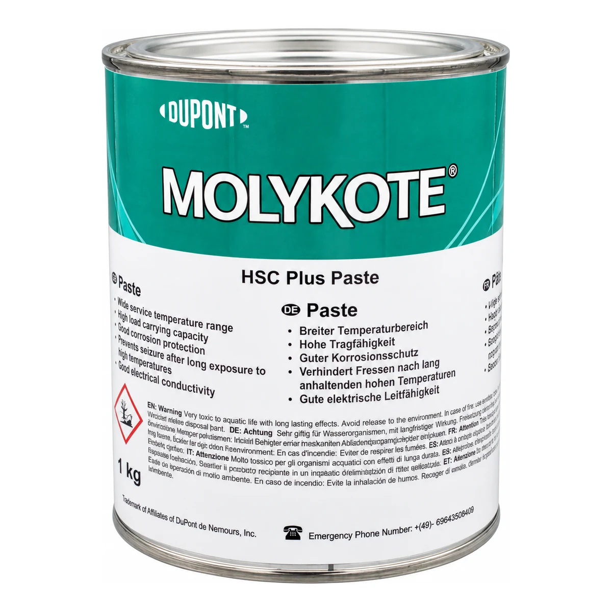 MOLYKOTE HSC PLUS PASTA ANTIAGARROTANTE DE COBRE | 4045288 | 1 KG Lata de 1 kg de Molykote HSC Plus, pasta antiagarrotante de cobre