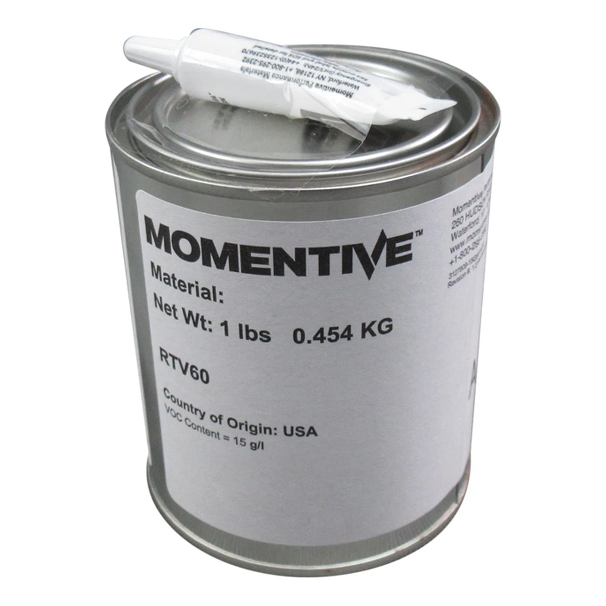 MOMENTIVE RTV60 SILICONA BICOMPONENTE PARA ENCAPSULAR ROJA | 127809 | 1 LB Kit de 1 lb (0.454 kg) de Momentive RTV60: lata de silicona roja para encapsular y tubo de catalizador DBT