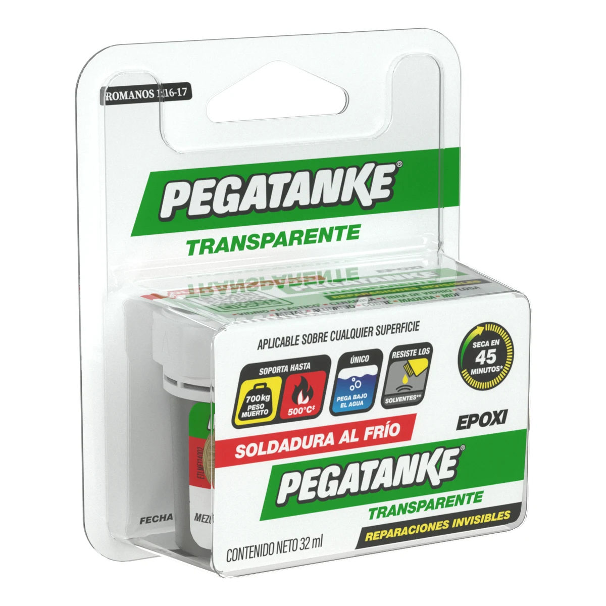 PEGATANKE EPÓXICO TRANSPARENTE SOLDADURA EN FRÍO | 7862117300861 | 32 ML