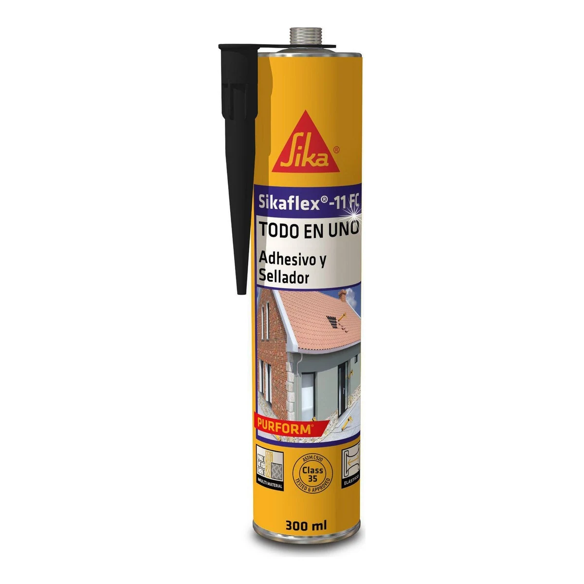 Cartucho de 300 ml de Sikaflex-11 FC Purform color negro, sellador y adhesivo de poliuretano