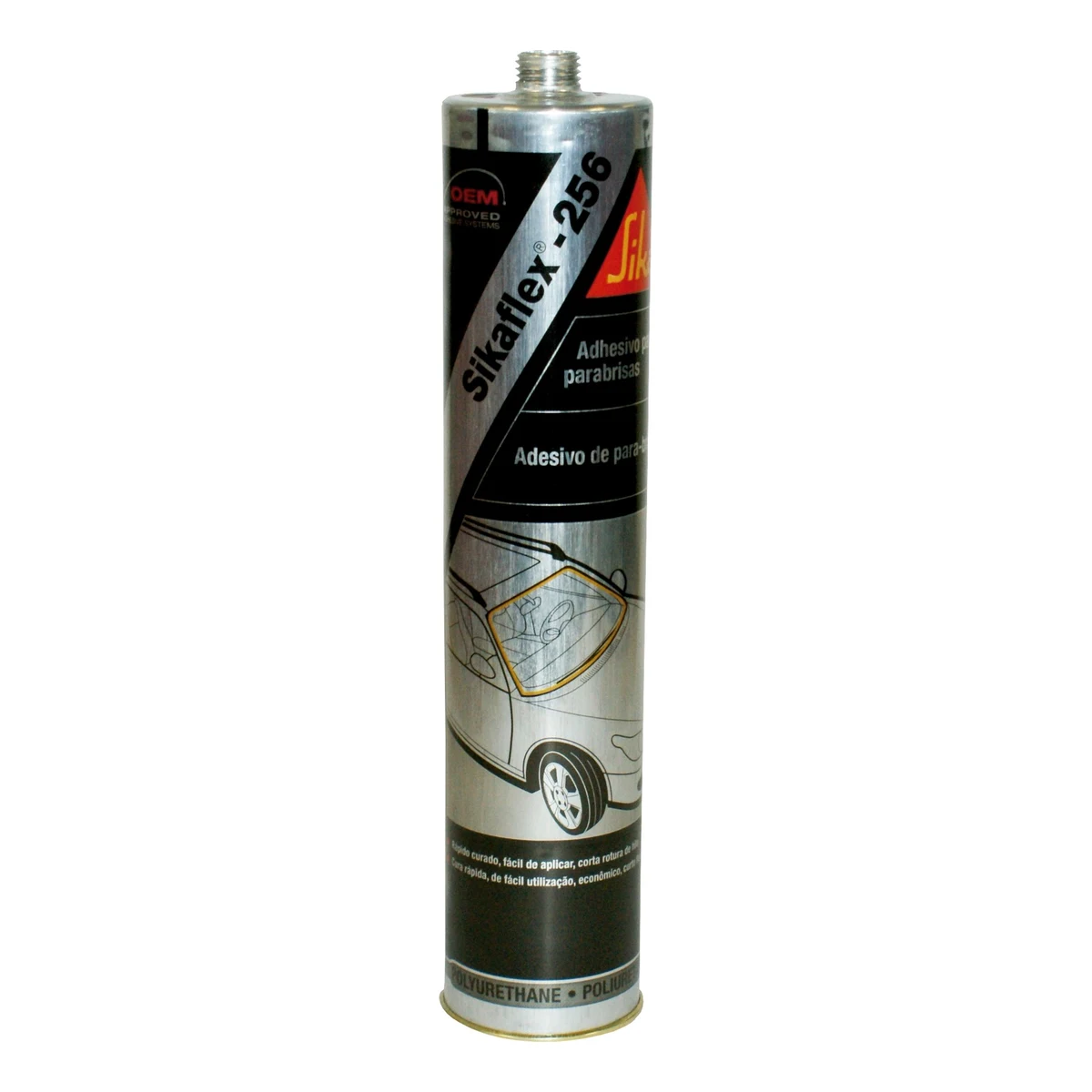 SIKA SIKAFLEX-256 ADHESIVO DE POLIURETANO PARA PARABRISAS NEGRO | 300 ML Cartucho de 300 ml de Sikaflex-256 negro, adhesivo de poliuretano para parabrisas de Sika