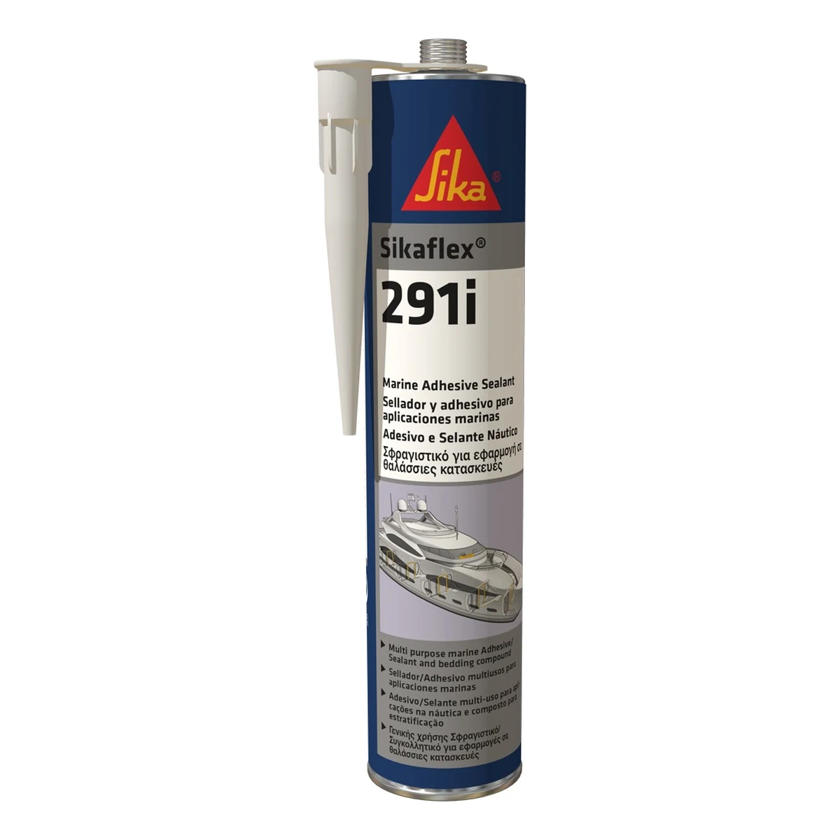 Cartucho de 300 ml de Sikaflex-291i, sellador adhesivo de poliuretano para aplicaciones marinas de Sika