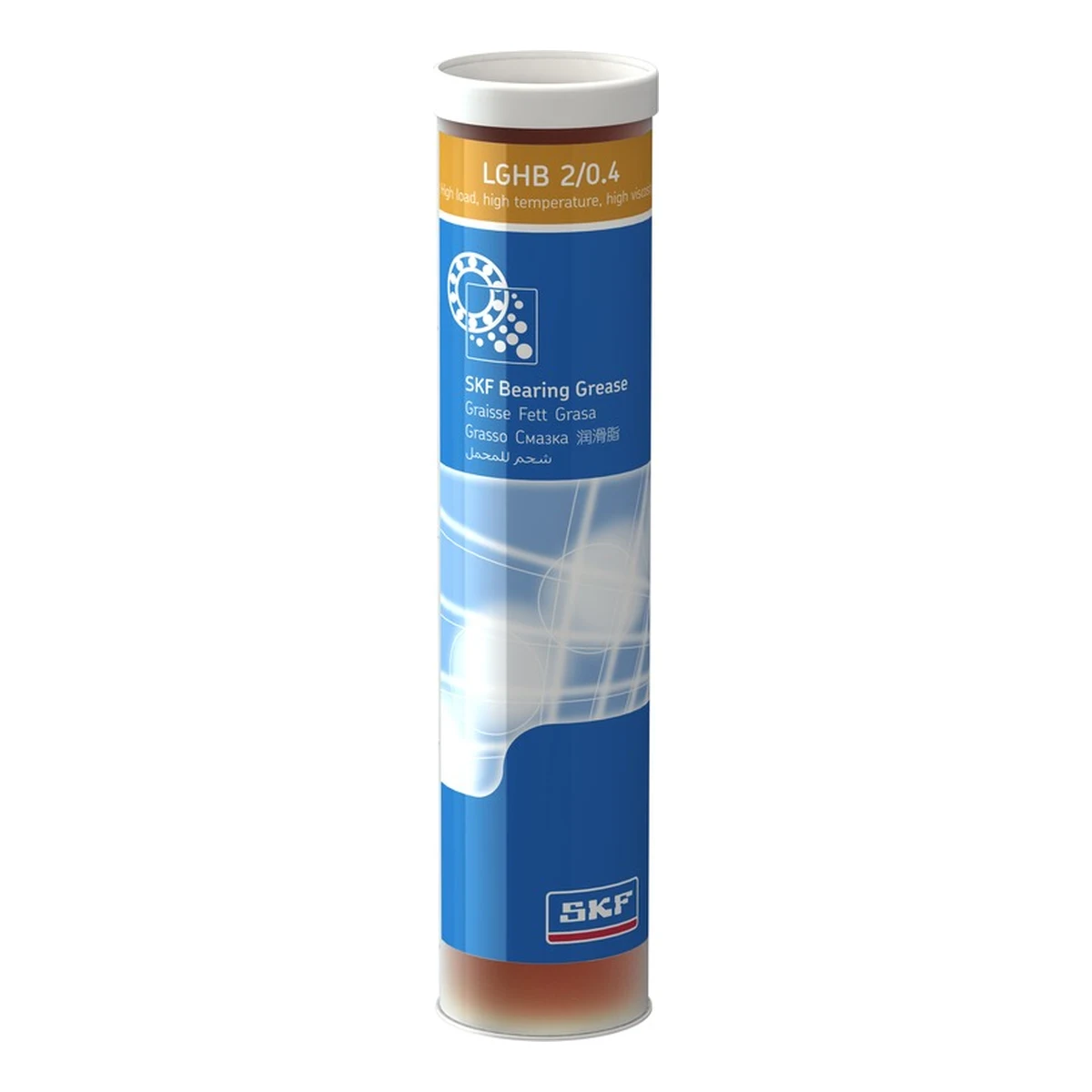 SKF LGHB 2 GRASA DE ALTA VISCOSIDAD PARA ALTA CARGA Y TEMPERATURA | LGHB 2/0.4 | 420 ML Cartucho de 420 ml de SKF LGHB 2, grasa de alta viscosidad para rodamientos con alta carga y temperatura