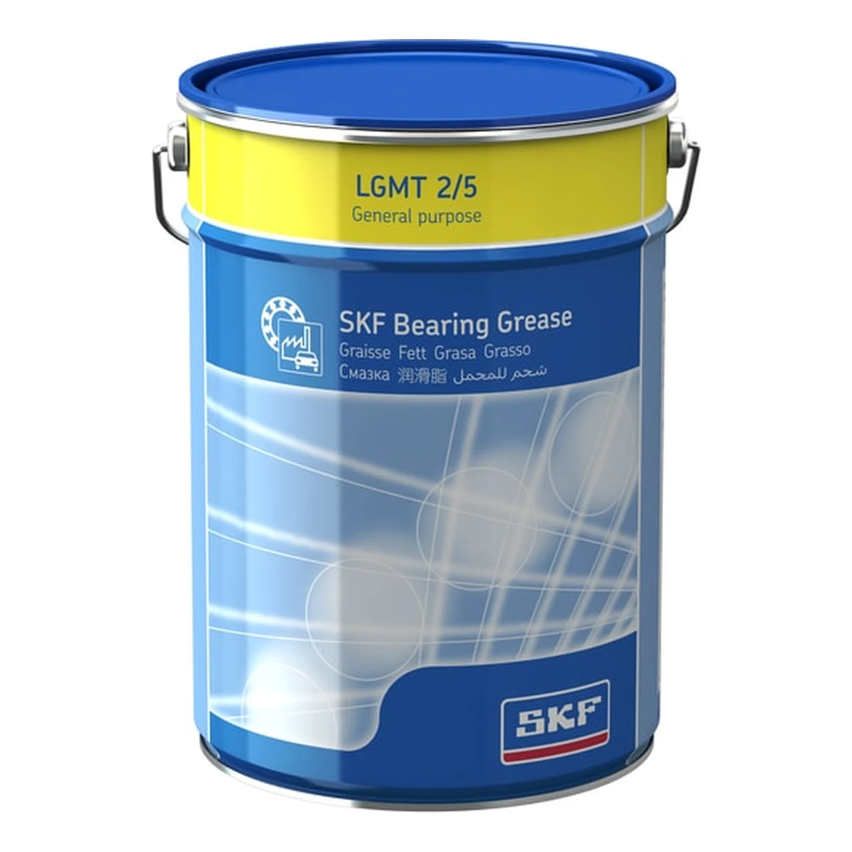 Lata de 5 kg de SKF LGMT 2, grasa para rodamientos industriales y automotrices de uso general