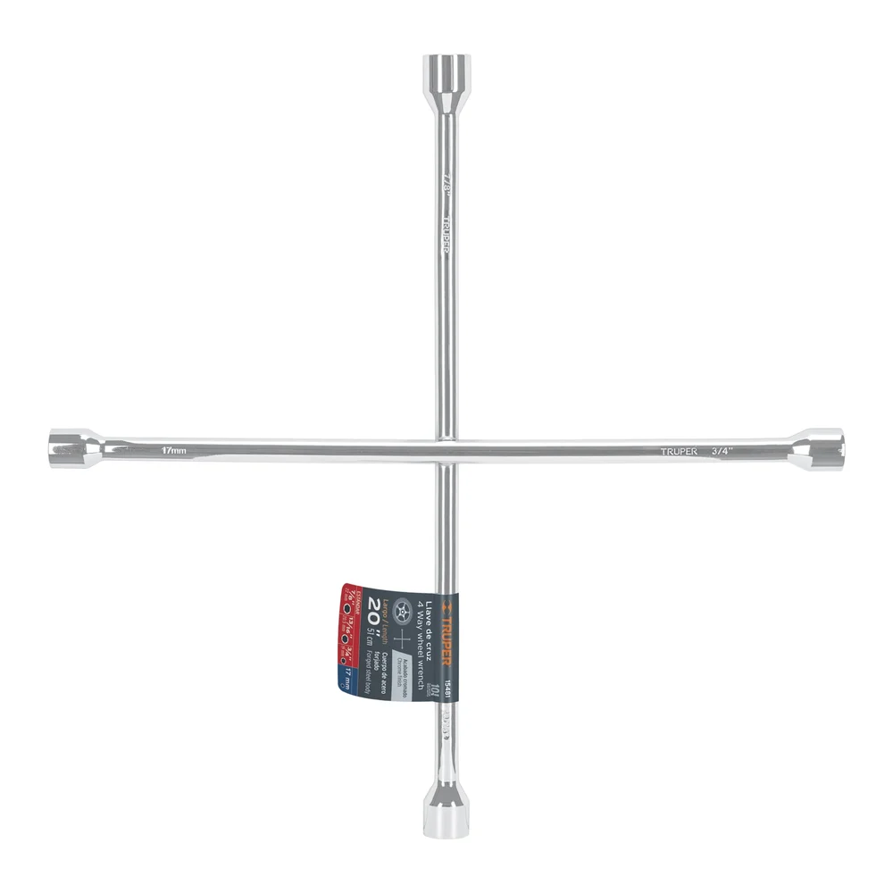 TRUPER LLCR-20 LLAVE DE CRUZ 20" PARA LLANTAS | 15481