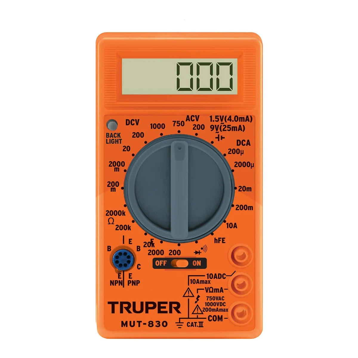 TRUPER MULTÍMETRO DIGITAL ESCOLAR 750 V | 10400