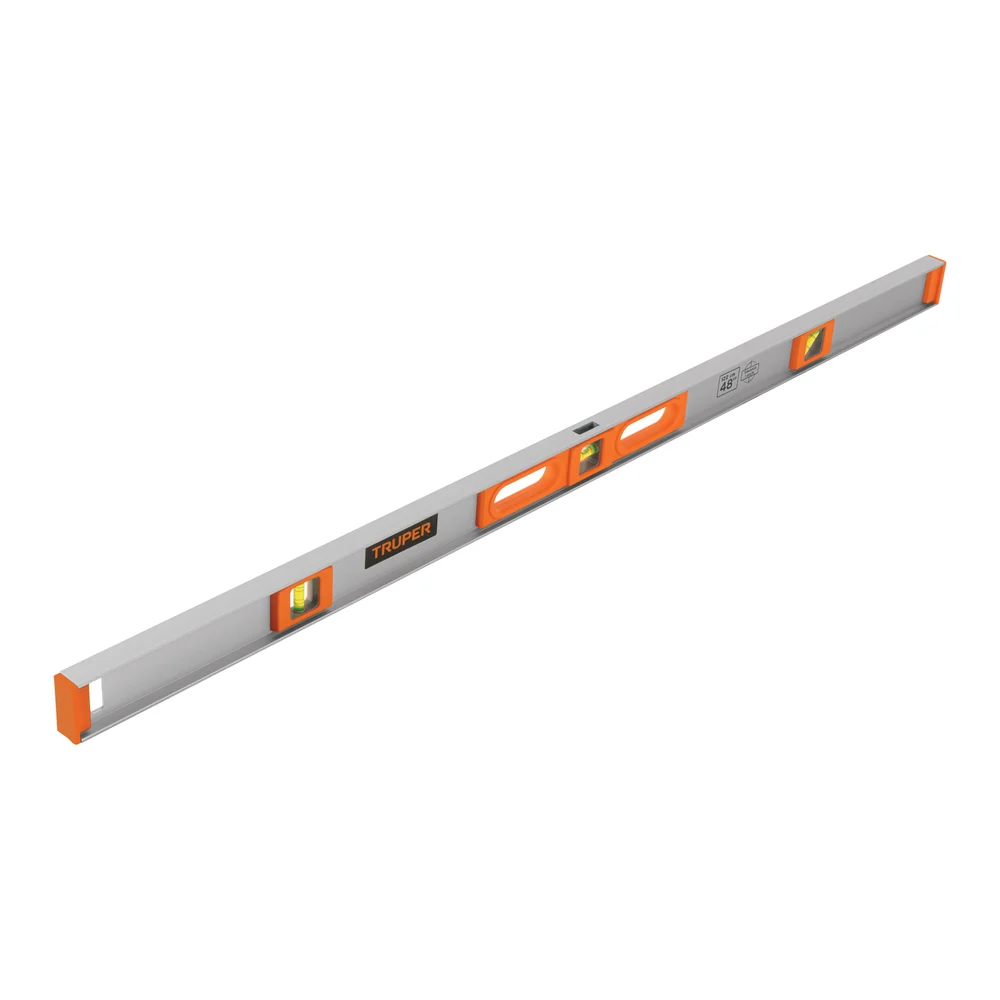 TRUPER NIVEL DE ALUMINIO PROFESIONAL 48" CON PROTECCIÓN DE ABS | 17040