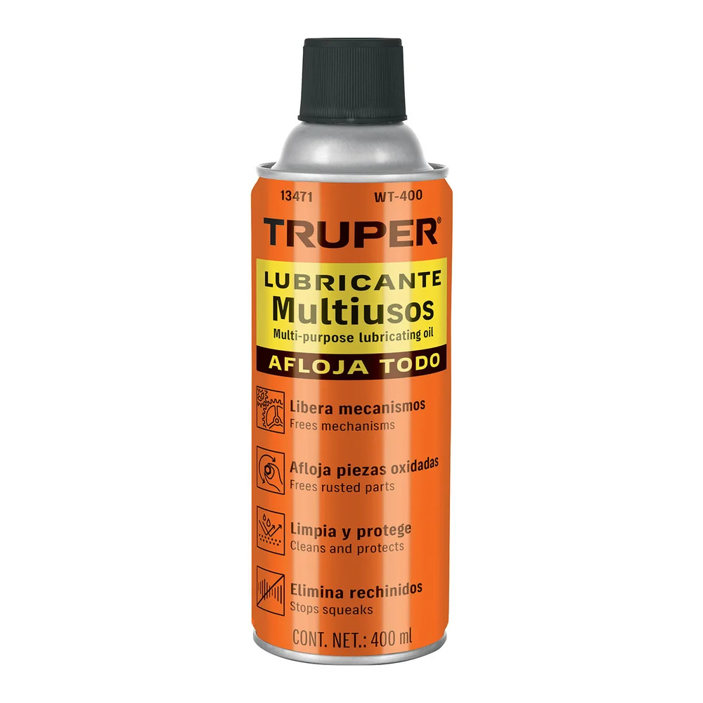 TRUPER WT-400 AFLOJATODO LUBRICANTE MULTIUSOS EN SPRAY | 13471 | 400 ML
