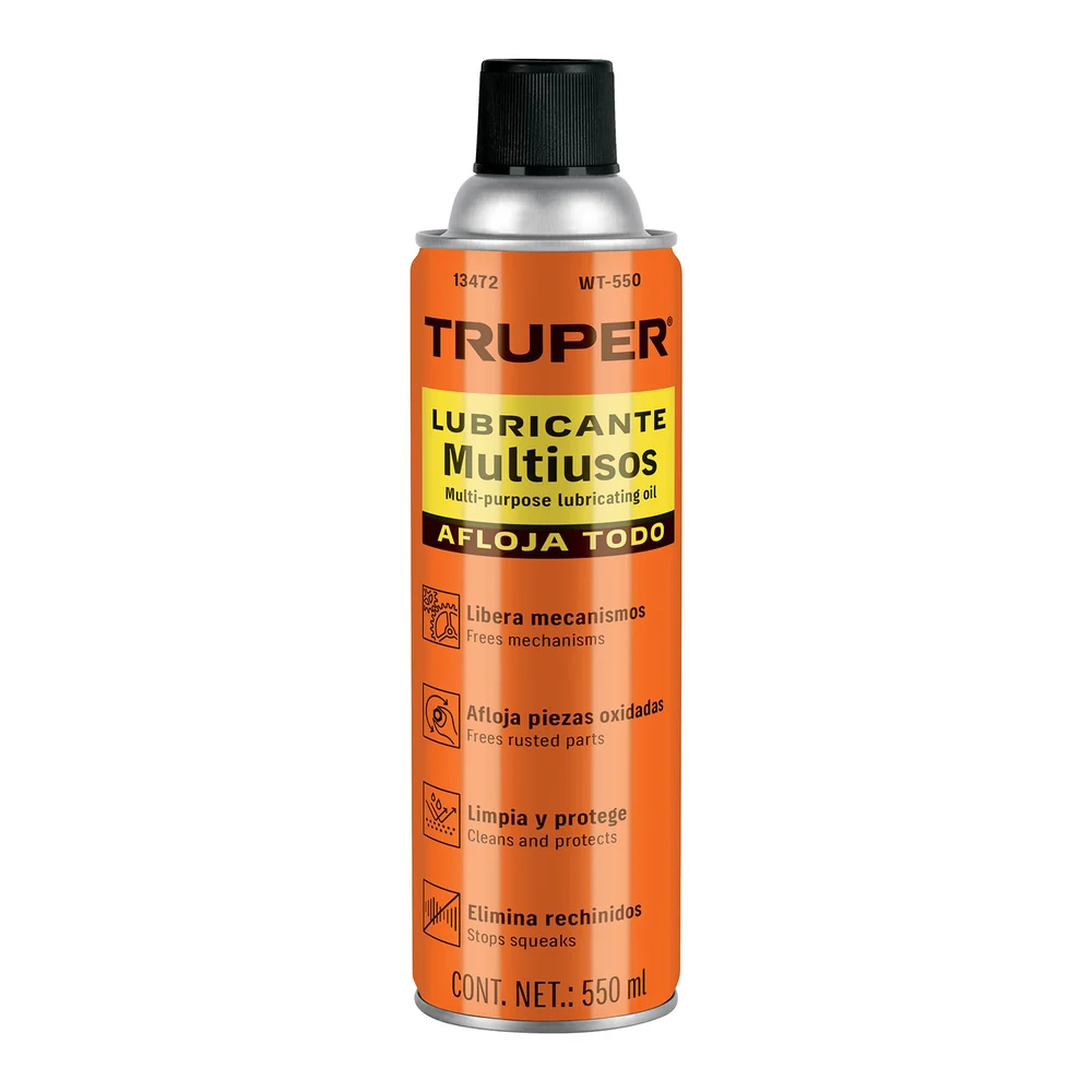 TRUPER WT-550 AFLOJATODO LUBRICANTE MULTIUSOS EN SPRAY | 13472 | 550 ML