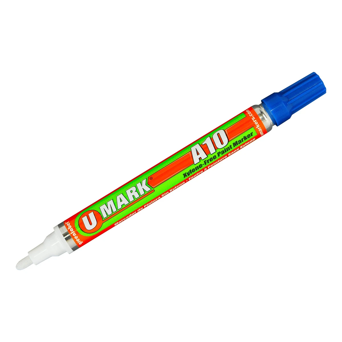 Marcador para metal U-Mark A10 color azul (10102), rotulador de pintura permanente de 10 ml