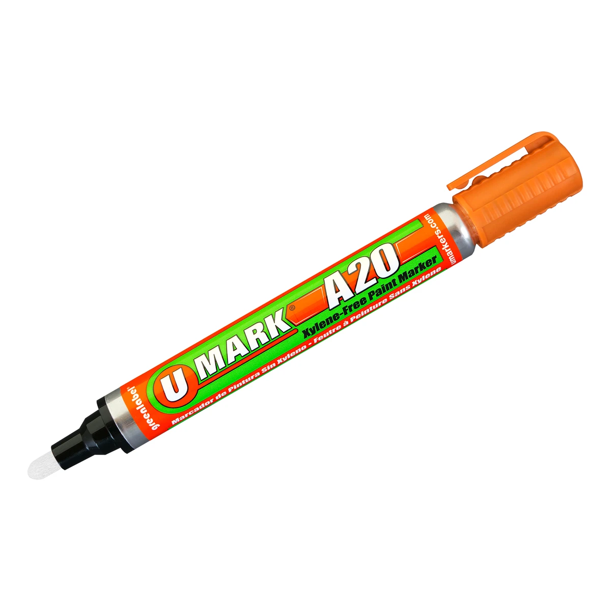 U-MARK MARCADOR PERMANENTE PARA METALES A20 NARANJA | 10707 | 13 ML