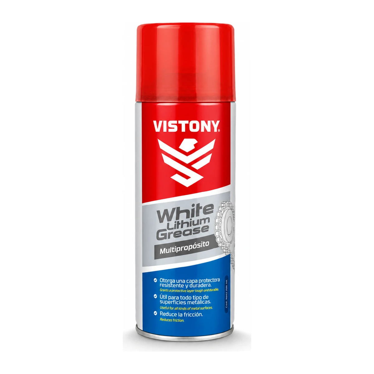 Aerosol de 10 oz de Vistony White Lithium Grease, grasa blanca de litio multipropósito