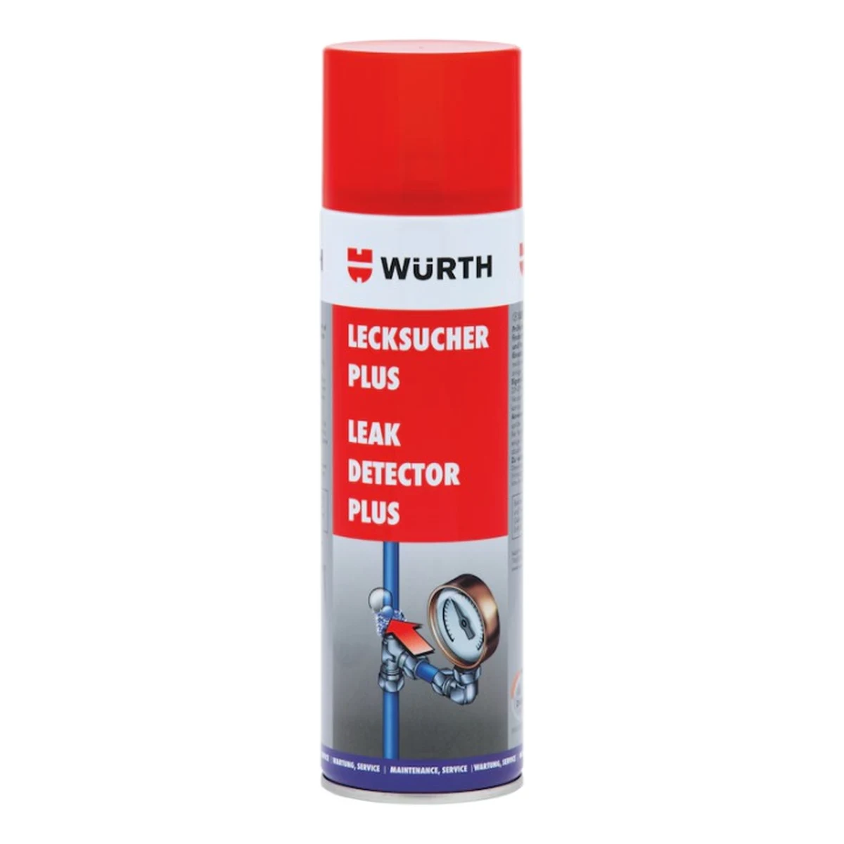 WURTH LEAK DETECTOR PLUS DETECTOR DE FUGAS EN AEROSOL | 10890 27 | 400 ML Aerosol de 400 ml de Würth Leak Detector Plus (Lecksucher Plus) detector de fugas