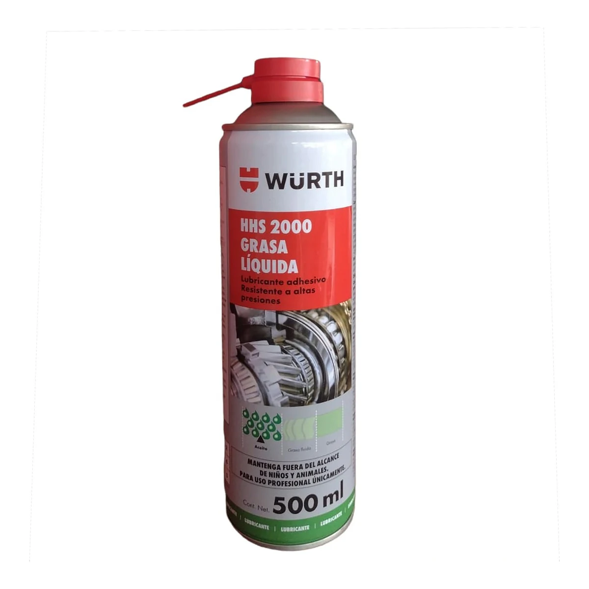 Aerosol de 500 ml de Würth HHS 2000 grasa líquida adhesiva