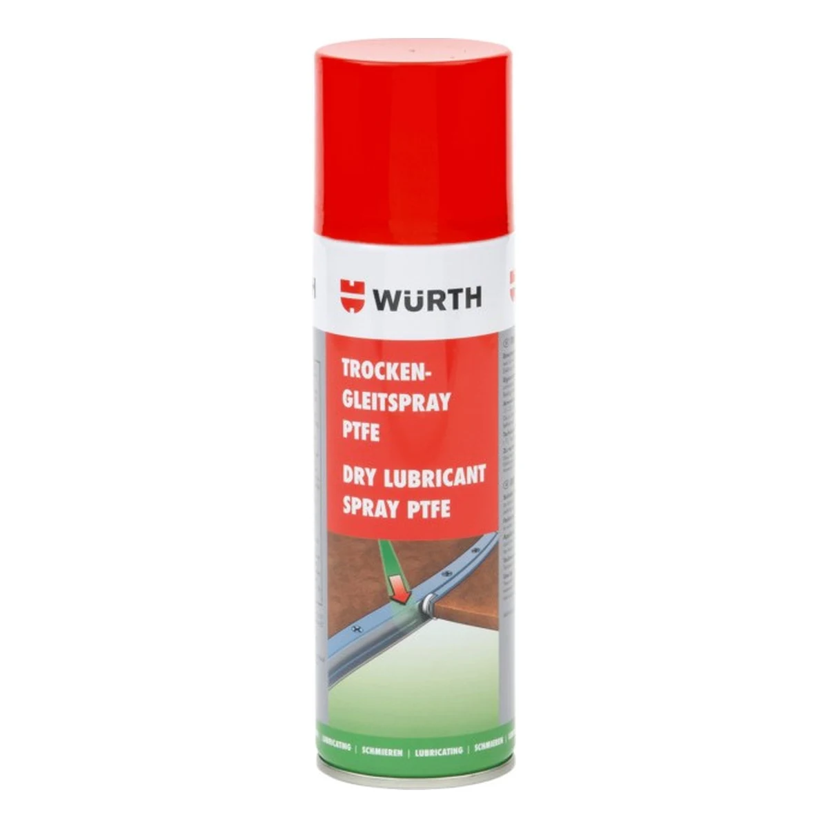 WURTH LUBRICANTE SECO CON PTFE EN SPRAY | 30893 550 075 | 300 ML Aerosol de 300 ml de Würth lubricante seco con PTFE (Trocken-Gleitspray PTFE)