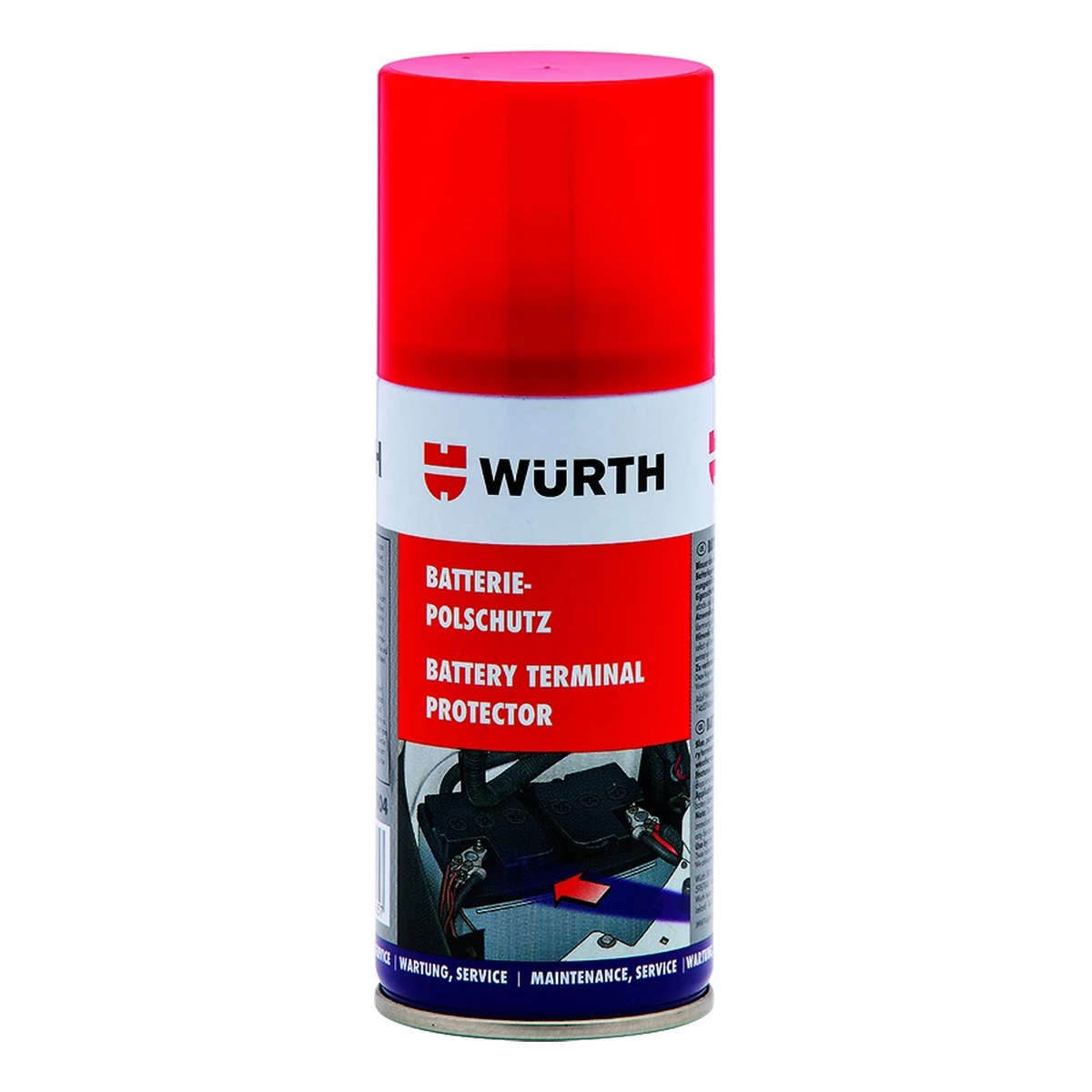 WURTH PROTECTOR DE POLOS DE BATERÍA EN AEROSOL | 10890 104 | 150 ML Aerosol de 150 ml de Würth protector de polos de batería (Battery Terminal Protector)